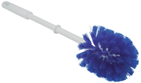 Quickie 304 Toilet Bowl Brush, Poly Fiber Bristle, Blue/White Bristle, White