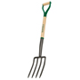 Landscapers Select 34619 Garden Spading Fork, Steel Tine, 4 -Tine, Steel