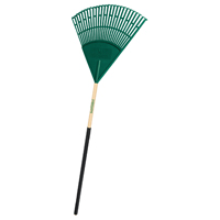 Landscapers Select 34586 Lawn/Leaf Rake, Poly Tine, 26-Tine, Wood Handle, 48