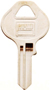 HY-KO 11010M13 Key Blank, Brass, Nickel, For: Master Locks and Padlocks