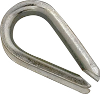 Campbell T7670639 Wire Rope Thimble, 5/16 in Dia Cable, Malleable Iron,