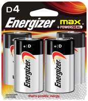 Energizer E95BP-4 Alkaline Battery; 1.5 V Battery; 18 Ah; D Battery; Zinc;