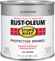 RUST-OLEUM STOPS RUST 7715730 Protective Enamel, Metallic, 0.5 pt Can