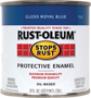 RUST-OLEUM STOPS RUST 7727730 Protective Enamel, Gloss, Royal Blue, 0.5 pt