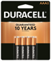 DURACELL MN2400B8Z Battery, 1.5 V Battery, 1.15 Ah, AAA Battery, Alkaline,