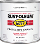 RUST-OLEUM STOPS RUST 7792730 Protective Enamel, Gloss, White, 0.5 pt Can