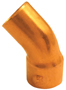 EPC 31206 Street Pipe Elbow, 1 in, Sweat x FTG, 45 deg Angle, Copper