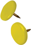 HILLMAN 122671 Thumb Tack, 15/64 in Shank, Steel, Painted, Yellow, Cap Head,