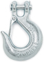 Campbell T9700624 Clevis Slip Hook with Latch, 3/8 in, 5400 lb Working Load,