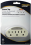 PowerZone ORADL101 Outlet Tap; 15 A; 3-Outlet; White