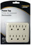 PowerZone OR801011 Grounded Outlet Tap; 15 A; 6-Outlet; White