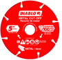 Diablo DDD050DIA101F Cut-Off Blade, 5 in Dia, 7/8 in Arbor, Continuous Rim