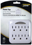 PowerZone OR801105 Grounded Outlet Tap; 15 A; 6-Outlet; White