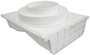 Lambro 164W Under Eave Vent, 8.91 in L, 7.63 in W, Plastic, White