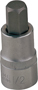 Vulcan 3506012113 Hex Bit Socket, Chrome, 2-1/2 in OAL