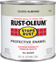 RUST-OLEUM STOPS RUST 7770730 Protective Enamel, Gloss, Almond, 0.5 pt Can