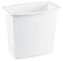 Sterilite 10220012 Waste Basket, 2 gal Capacity, Plastic, White, 10-1/2 in H