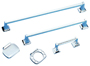 Boston Harbor PBC001A-3L Bath Accessory Set, Chrome, 5-Piece, For: Bathroom