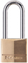 Master Lock 140DLH Padlock, 1-9/16 in W Body, Brass