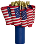Valley Forge USE8D USA Stick Flag Display, Polycotton
