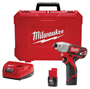 Milwaukee 2462-22 Impact Driver Kit, Battery Included, 12 V, 1.5 Ah, 1/4 in