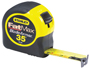 STANLEY 33-735 Measuring Tape, 35 ft L Blade, 1-1/4 in W Blade, Steel Blade,