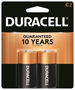 DURACELL MN1400B2Z Battery, 1.5 V Battery, 7.8 Ah, C Battery, Alkaline,