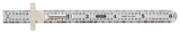 GENERAL 300/1 Precision Measuring Ruler, SAE Graduation, Stainless Steel,