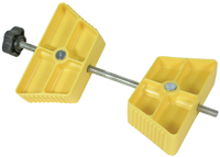 CAMCO 44622 Wheel Stop Chock, Plastic, Yellow, For: 26 to 30 in Dia Tires