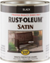 RUST-OLEUM STOPS RUST 7777502 Satin Enamel, Satin, Black, 1 qt, Can