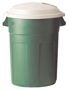 Rubbermaid 289487EGRN Trash Can, 32 gal Capacity, 32.13 in H, Snap-Fit Lid