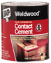 WELDWOOD 00272 Contact Cement, Liquid, Strong Solvent, Tan, 1 qt Can