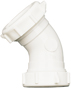 Plumb Pak PP20557 Drain Pipe Elbow, 1-1/2 in, 45 deg Angle, PVC, White