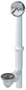 Plumb Pak PP209064 Lever Bath Drain Assembly, Plastic, White, Chrome