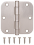 ProSource 20347SNX Door Hinge, Steel, Satin Nickel, Loose Pin, 180 deg Range