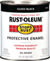 RUST-OLEUM STOPS RUST 7779504 Protective Enamel, Gloss, Black, 1 qt Can