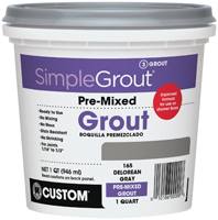 CUSTOM PMG165QT Tile Grout; Paste; Characteristic; DeLorean Gray; 1 qt Pail