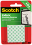 Scotch 111-24 Mounting Square, 1 in L, 1 in W, White