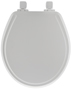 Mayfair 47SLOW-000 Toilet Seat; Round; Molded Wood; White