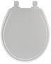 Mayfair 47SLOW-000 Toilet Seat, Round, Molded Wood, White