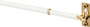 Kenney KN641/1 Sash Rod, 5/16 in Dia, 21 to 38 in L, Metal, White