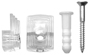 OOK 50224 Mirror Clip Set, 20 lb, Plastic, Clear, Wall Mounting