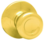 Kwikset 200T3CPRCLRCS Door Knob, Polished Brass, 1-3/8 to 1-3/4 in Thick