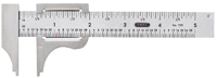 GENERAL 729 Slide Caliper; 0 to 4 in; SAE Graduation; Stainless Steel