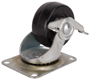 ProSource JC-H11 Swivel Caster, 3 in Dia Wheel, 1-1/4 in W Wheel, Rubber