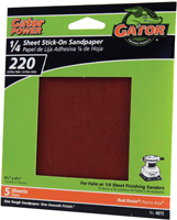 Gator 4072 Sanding Sheet; 4-1/2 in L; 4-1/2 in W; Extra Fine; 220 Grit;