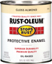 RUST-OLEUM STOPS RUST 7770502 Protective Enamel, Gloss, Almond, 1 qt Can