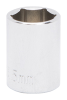 Vulcan MT6499420 Drive Socket, 15 mm Socket, 3/8 in Drive, 6-Point, Chrome