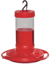 Daisy First Nature 993051-546 Bird Feeder, 16 oz, Plastic, Bright Red