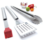 GrillPro 40035 Tool Set, Stainless Steel, Tubular Handle